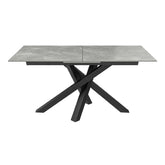 Samurai Matt Grey Sintered Stone Ceramic Extending Dining Table
