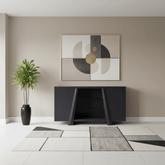 Samurai Sideboard with Matte Grey Stone Effect Ceramic Top
