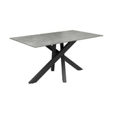 Samurai Matte Grey Ceramic Dining Table With 4 Chairs and Bench - Pendle Village Furniture