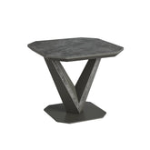 Bella Grey Slate Ceramic Side Table - Pendle Village Furniture