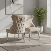 Bentley Cream Shimmer Dining Chairs - Set of 4
