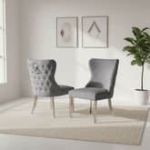 Bentley Grey Shimmer Dining Chairs - Set of 4
