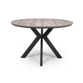 Bolton Grey Oak Effect Round Dining Table 120cm