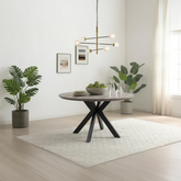 Bolton Grey Oak Effect Round Dining Table 120cm