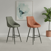 Bosley Easy Clean Fabric Counter Chairs – Set of 2