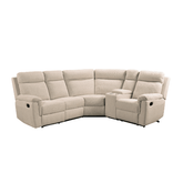 Bowen Beige Fabric Corner Group Manual Recliner - Pendle Village Furniture