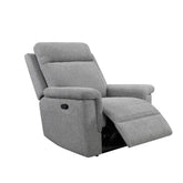 Bowen Grey Fabric 1 Seater Manual Recliner - Pendle Village Furniture