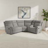 Bowen Grey Fabric Corner Group Manual Recliner