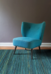 Brighton Blue Striped Indoor Outdoor Rug - Pendle Village Furniture