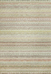 Brighton Pink and Beige Striped Flatweave Indoor Outdoor Rug - Pendle Village Furniture