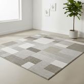 Brighton Grey Geometric Indoor Outdoor Rug