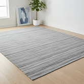 Brighton Grey Striped Indoor Outdoor Rug