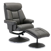 Bruges Faux Leather Swivel Recliner Chair and Footstool - Pendle Village Furniture