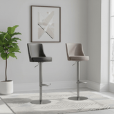Bruno Leather Bar Stool - Set of 2