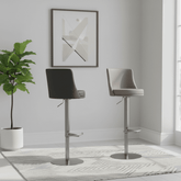 Bruno Leather Bar Stool - Set of 2