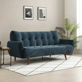 Buno Navy Chenille Fabric Sofa Bed - Pendle Village Furniture