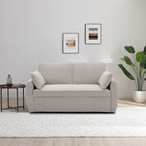 Burnley Natural Textured Weave Fabric Sofa Bed - Pendle Village Furniture