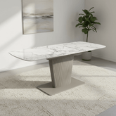 Catania 130-170cm White Ceramic Extending Dining Table
