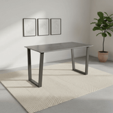 Cerutti 140cm Grey Ceramic Dining Table