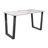 Cerutti 140cm White Ceramic Dining Table - Pendle Village Furniture