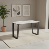 Cerutti 140cm White Ceramic Dining Table