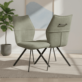 Iris Green Fabric Upholstered Dining Chair - Set of 4