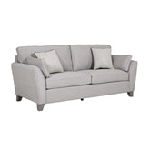 Cromwell Light Grey Linen Fabric Sofa - Pendle Village Furniture