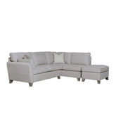 Cromwell Grey Linen Fabric RHF Corner Sofa - Pendle Village Furniture