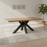 Camden Rustic Oak Dining Table 200cm