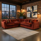 Caressa Fabric Corner Sofa LH2-COR-RH2 with cushions