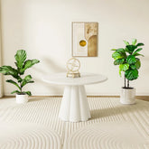 Carla Off-White Round Dining Table