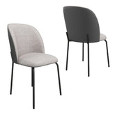Set of 6 Two Colour Tone Cartier Grey Dining Chairs - Pendle Village Furniture