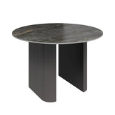 Cartier Round Gloss Grey Ceramic Dining Table - 120cm - Pendle Village Furniture