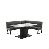 Catania Small Ext Dining Table with Corner Bench and Swivel Chairs - Pendle Village Furniture