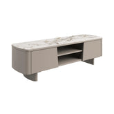 Catania White Ceramic Top Beige Base TV Unit - Pendle Village Furniture