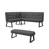 Cerutti Grey Corner Bench Set - Pendle Village Furniture
