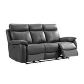 Chatburn Dark Grey Leather Electric Recliner Sofa - Pendle Village Furniture