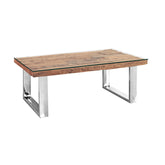 Noir Railway Sleeper Wood Coffee Table - Pendle Village Furniture
