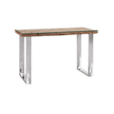 Noir Railway Sleeper Wood Console Table - Pendle Village Furniture