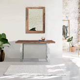 Noir Railway Sleeper Wood Console Table - Pendle Village Furniture