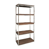 Noir Railway Sleeper Wood Shelf Unit - Pendle Village Furniture