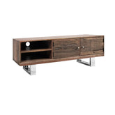Noir Railway Sleeper Wood TV Cabinet with 2 Doors - Pendle Village Furniture