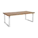 Noir Railway Dining Table with U - Shaped Legs - 180cm - Pendle Village Furniture