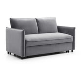 Claire Plush Velvet Grey Sofa Bed - Pendle Village Furniture