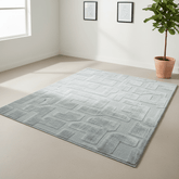 Cleo Grey Textured Abstract Rug