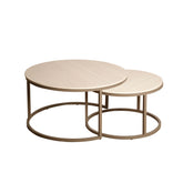 Cook Nest of Round Coffee Tables - Latte - Pendle Village Furniture