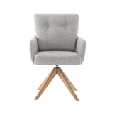 Cotswold Storm Teal Fabric Swivel Dining Armchairs – Set of 4 - Pendle Village Furniture