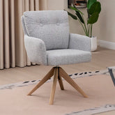 Cotswold Silver Grey Fabric Swivel Dining Armchairs – Set of 4 - Pendle Village Furniture
