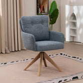 Cotswold Storm Teal Fabric Swivel Dining Armchairs – Set of 4 - Pendle Village Furniture