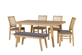 Parker 160cm Light Oak Dining Table Set - Pendle Village Furniture